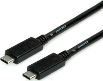 Kabllo USB Roline 3.2 Gen 2, USB C në USB C, PD 20V 5A, 2m, e zezë