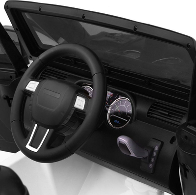 Makina elektrike për fëmijë Ramiz All Terrain, 121x78 cm, një vend, e bardhë
