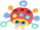 Lodër shqisore BamBam Ladybug 541611, për foshnje, shumëngjyrëshe