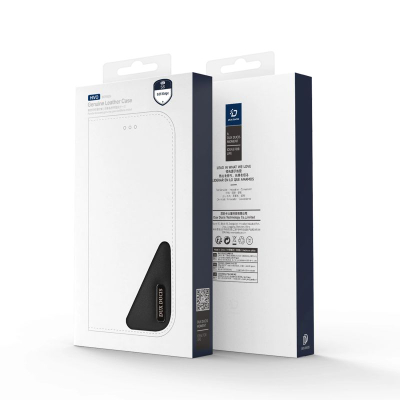 Калено за телефон Dux Ducis Samsung Galaxy S25 Edge, со портфељ, RFID заштита, црно