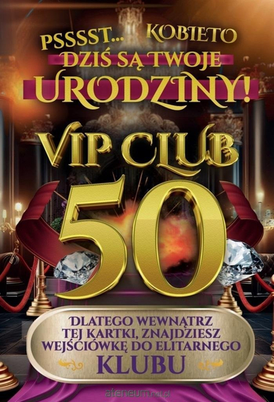 Kartë urimi Yeku Birthday Card, 50 vjeç, për gra