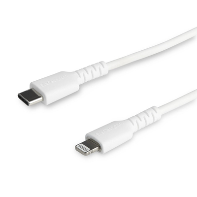 Kabllo Startech USB-C në Lightning, 1m, e bardhë