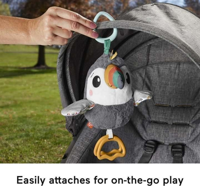Мека играчка Fisher Price Flap and Go Toucan, за бебиња, многуразнобојна