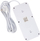 Zgjatues Maclean MCE391, 6 priza, 4x USB, 2500W, i bardhë
