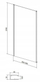 Mur dushi Cersanit Larga, 90 cm, xham i kalitur 6 mm, krom