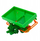 Lodër traktor me rimorkio seeder, 34cm, jeshil