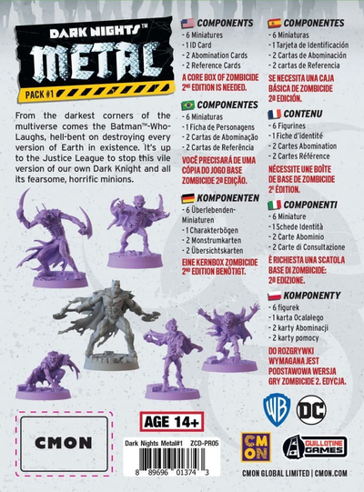 Zgjerim loje tavoline Portal Games Zombicide 2nd Edition Dark Nights Metal Pack 1, 1 6 lojtarë, mosha 14+