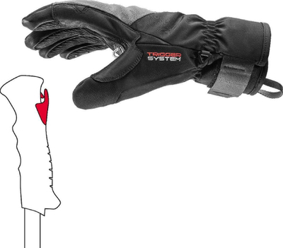 Doreza ski Leki Pegas 3D, GORE TEX, për meshkuj, gri e zezë
