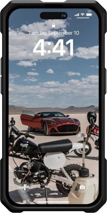 Maskë mbrojtëse UAG Monarch Kevlar për iPhone 14 Pro, shkon me MagSafe, e zezë