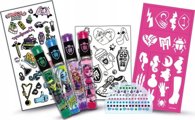 Set loje tatuazhesh Monster High, role play, shumëngjyrësh