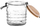 Kavanoz kuzhine Excellent Houseware, qelqi 1.1L, kapak bambuje, i tejdukshëm