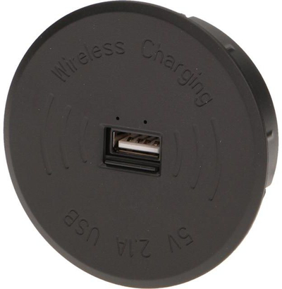 Безжичен USB полнач без кабел, 5V 2.1A, индукциски, црн