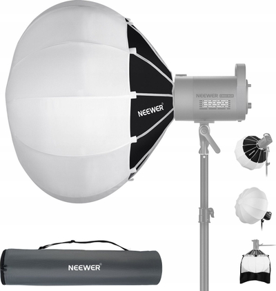 Softbox sferik Neewer Lantern, 90cm, mount Bowens, bardh e zezë