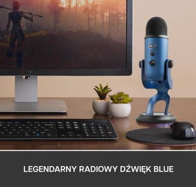 Mikrofon Blue Yeti, USB, kondensator, blu e mbyllët