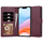 Kllëf telefoni Tech-Protect Wallet për Samsung Galaxy A26 5G A17 4G 5G, lëkurë eco, me kapak-portofol, ngjyrë burgundy e kuqe e errët