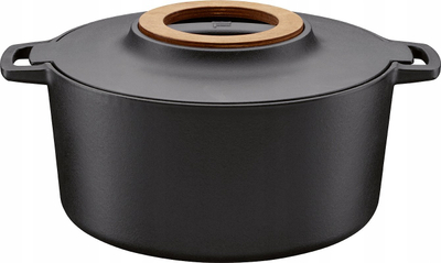 Tenxhere gize Fiskars Norden Dutch Oven, 6.3L, me kapak, e zezë