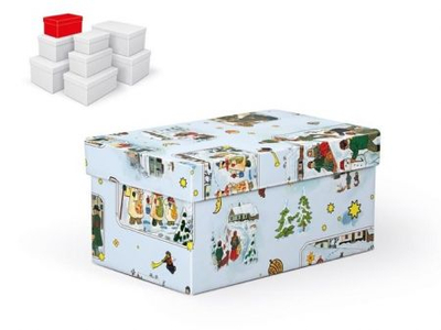 Kuti dhuratash Christmas B-V005-BL, 18x11x9cm, karton, shumëngjyrëshe