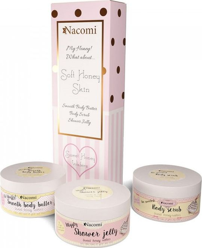 Set trupi Nacomi Honey Waffles, xhel dushi, skrab trupi, gjalp trupi, erë mjalti