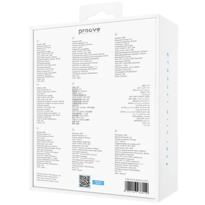 Dëgjuse wireless Proove Intro Pro, IPX4, me aplikacion, të zeza