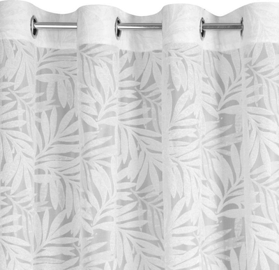 Perde Eurofirany Drape 400591, 140 x 250 cm, me gypa metalikë, e bardhë