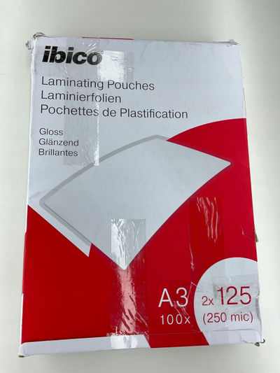 Fletë plastifikimi Ibico Basics Standard A3, crystal clear, set 100 copë