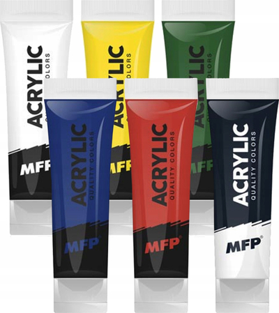 Set boje akrilike MFP Acrylic, 6x75ml, ngjyra bazë