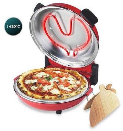 Furrë pice Cecotec Fun Pizza&Co Mamma Mia, diametër 32 cm, elektrike, e kuqe
