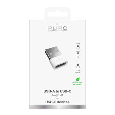 Adapter USB Puro, USB A në USB C, i bardhë