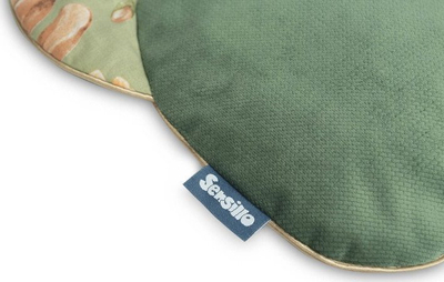 Set jastëk dhe batanije për karrocë Sensillo Velvet Square, pambuk 100%, jeshile