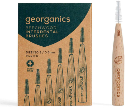 Furça ndërdhëmbësh Georganics Beechwood ISO 3, 0.6mm, set 6 copë