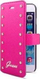 Këllëf telefoni Guess Studs, kapak anash, me kapëse magnetike, rozë