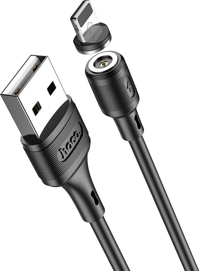 Kabllo karikimi me magnet Hoco Lightning, 1m, vetëm për karikim, e zezë