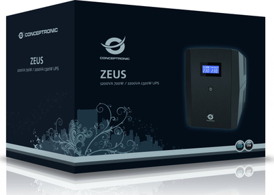 UPS Conceptronic ZEUS 1200VA, 720W, me ekran LCD, i zi