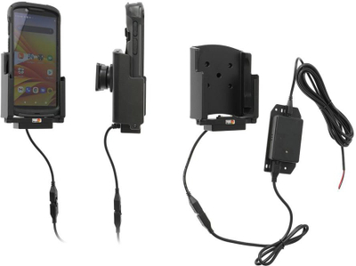 Mbajtëse telefoni Brodit Hard Wired, karikues fiks, profil AMPS, e zezë