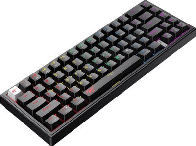 Tastierë gaming Havit HV-KB874L, 67 taste, RGB, e zezë