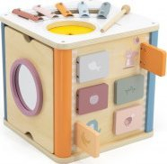 Kub aktivitetesh PolarB Viga Toys, lodër edukative 8 në 1, shumëngjyrëshe