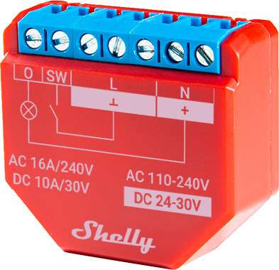 Modul komutues Shelly 1PM PLUS, 1x16A, WiFi