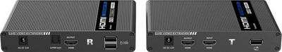 HDMI експандер PremiumCord 2.0 KVM, 4K 60Hz, до 70m, црн