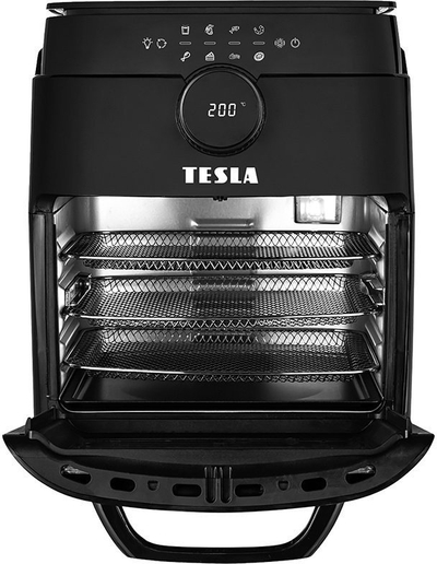 Фритеза на топол воздух Tesla AirCook Grill QG800 WiFi, 12L, 8 програми, црна