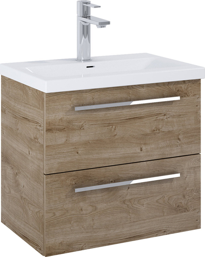 Dollap nën lavaman Roca Kwadro A857969808, 60x38.4x53 cm, për mur, Canela Oak