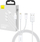 Kabllo USB Baseus USB A në USB C, microUSB, Lightning, 1 m, e bardhë