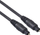 Kabllo optike audio Kraftika Toslink M/M, 1m, 4mm, e zezë