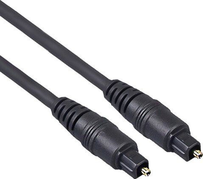 Kabllo optike audio Kraftika Toslink M/M, 1m, 4mm, e zezë