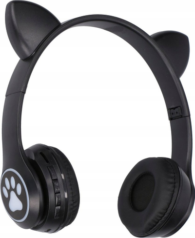 Kufje pa fije Extralink Cat-Ear, Bluetooth 5.0, LED RGB, të zeza