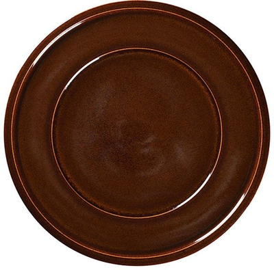 Pjatë e sheshtë Rak Stone Flat Plate, 28cm, porcelan RAKSTONE, ngjyrë amber