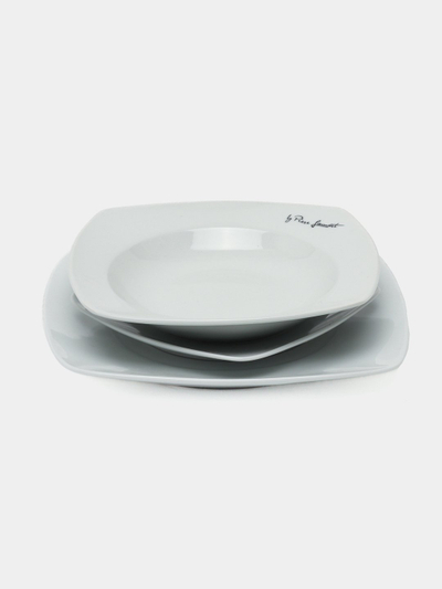 Pjata set porcelani 6 copë Lamart LT9002, të bardha