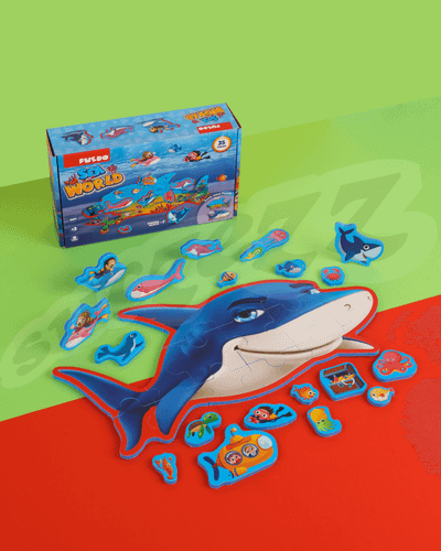 Puzzle shkumëz Puedo Sea World, 35 pjesë, me dy anë, shumëngjyrësh