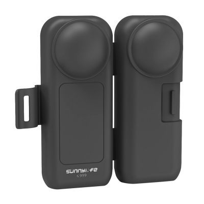 Kuti mbrojtëse me rrip dore Sunnylife X5 K999 për Insta360 X5 X4, plastike rezistente, e zezë