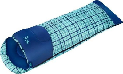 Thes gjumi NILS CAMP NC2009, përmasa L, komod nga 0–12°C, blu me katrorë