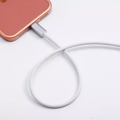 Kabllo USB Forcell F-Energy Cafule Color, USB C në USB C, 100W 5A 1.2m, i bardhë